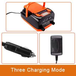 AGPtEK Electric Air Pump Digital 16PSI 12V Rechargeable SUP Electric Air Pump Compressor Automotive - DailySale