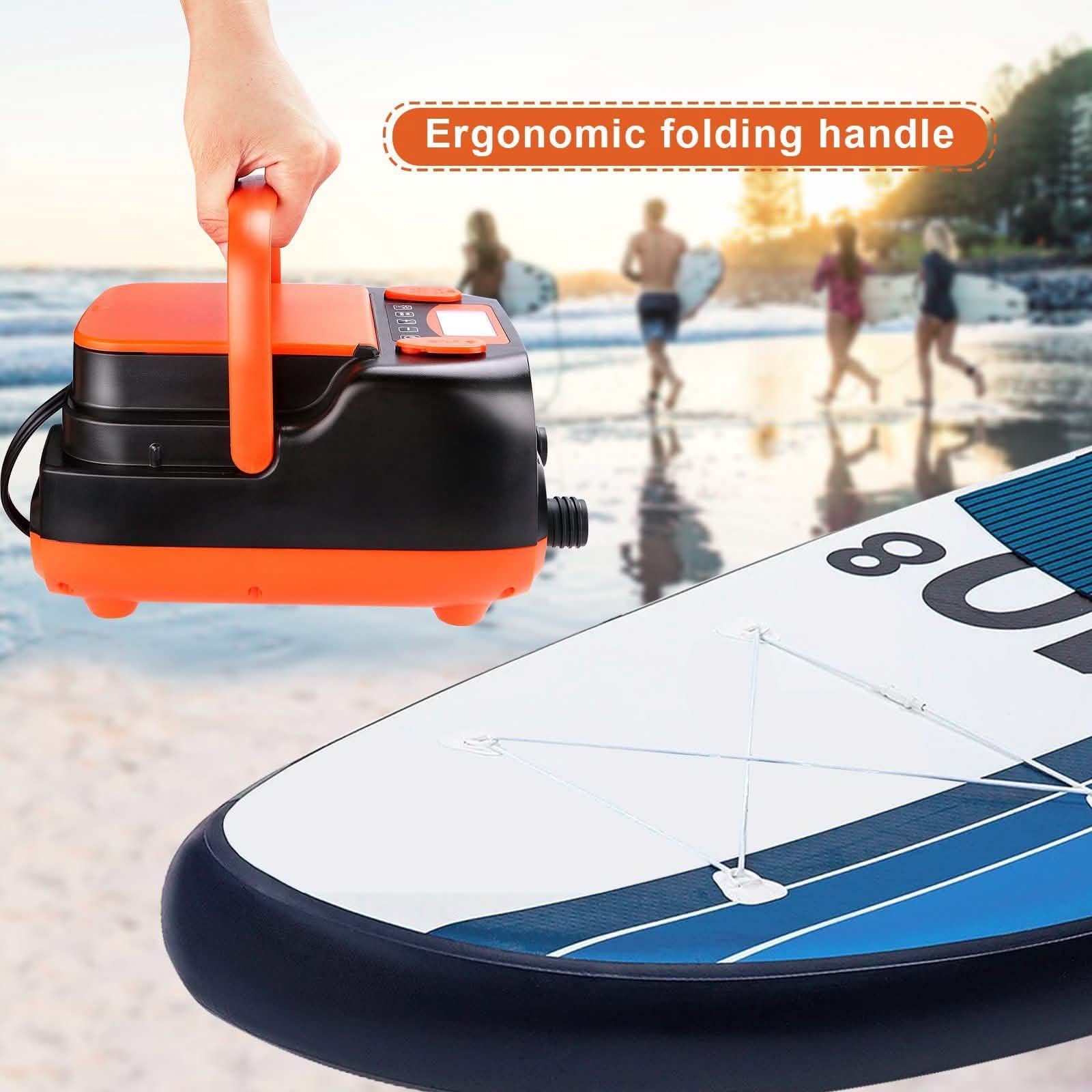 AGPtEK Electric Air Pump Digital 16PSI 12V Rechargeable SUP Electric Air Pump Compressor Automotive - DailySale