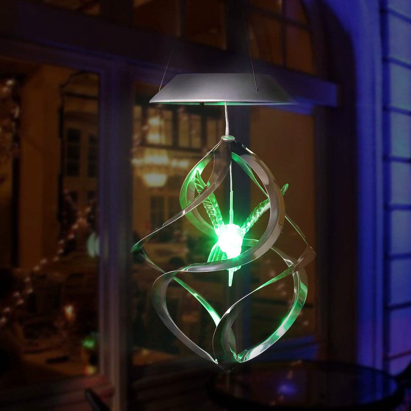 AGPtek Hummingbird Win Wind Chime Color Changing Solar Hanging Lights Outdoor Lighting - DailySale