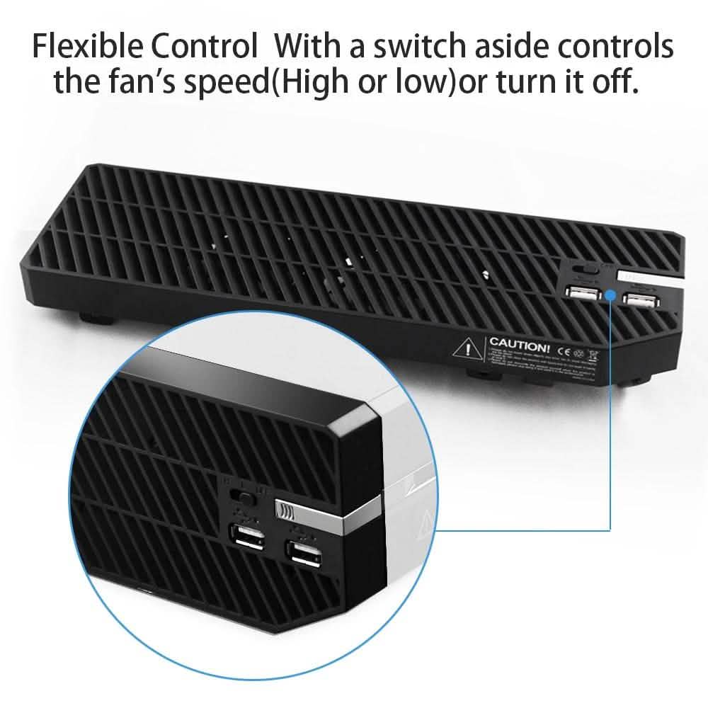 Agptek Xbox One Cooling Fan 3 Cooler with 2 Ports USB Hub Video Games & Consoles - DailySale