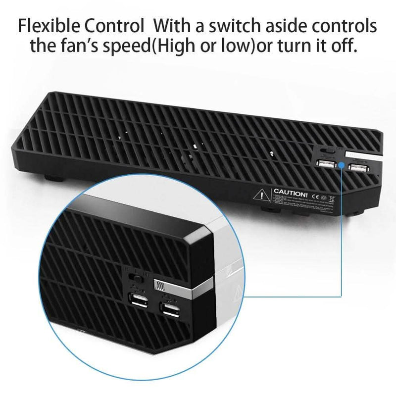 Agptek Xbox One Cooling Fan 3 Cooler with 2 Ports USB Hub Video Games & Consoles - DailySale