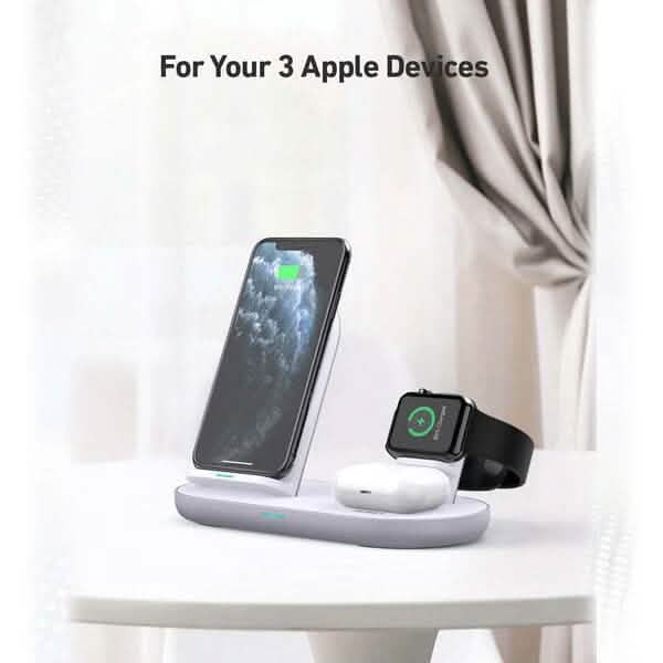 Aircore 3-in-1 Wireless Charging Station Stand Mobile Accessories - DailySale