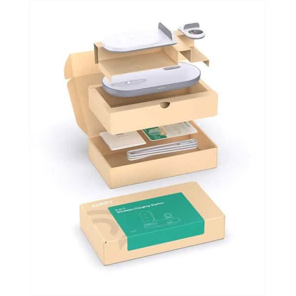 Aircore 3-in-1 Wireless Charging Station Stand Mobile Accessories - DailySale