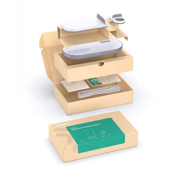 Aircore 3-in-1 Wireless Charging Station Stand Mobile Accessories - DailySale