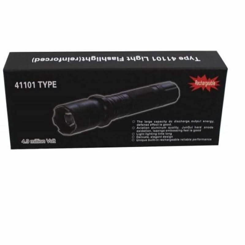 All Metal Stun Gun 4.9m Volt with LED Flashlight Sports & Outdoors Black - DailySale