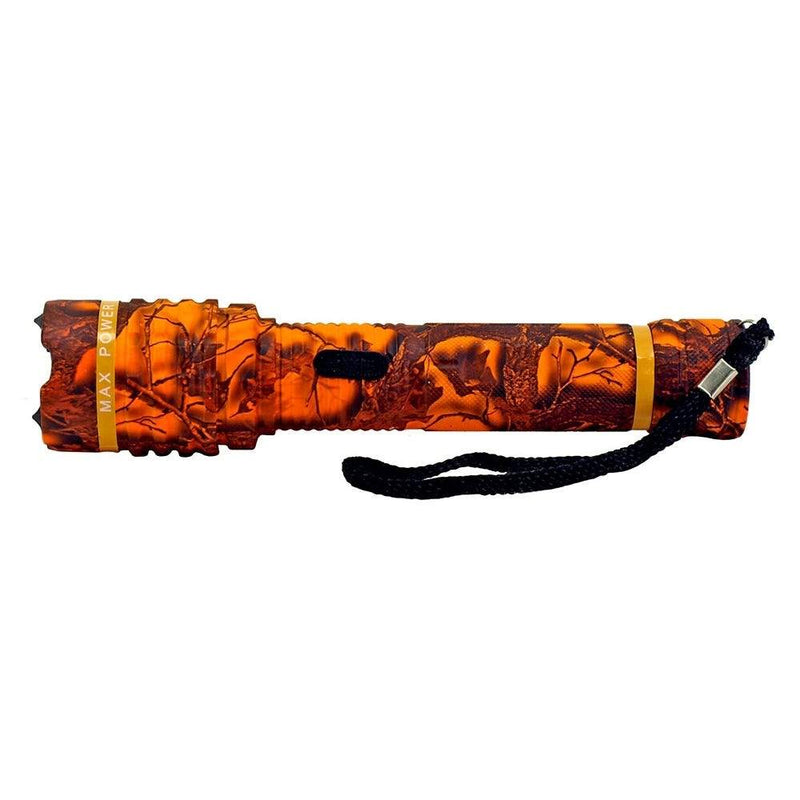 All Metal Stun Gun 4.9m Volt with LED Flashlight Sports & Outdoors Orange Camo - DailySale