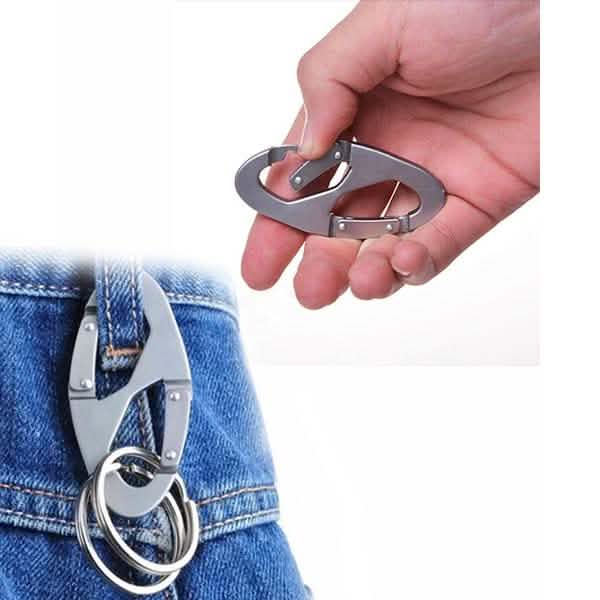 Aluminum Alloy Key Chain Ring Hook Holder Outdoor Calabash Keychain Camping Sports & Outdoors - DailySale