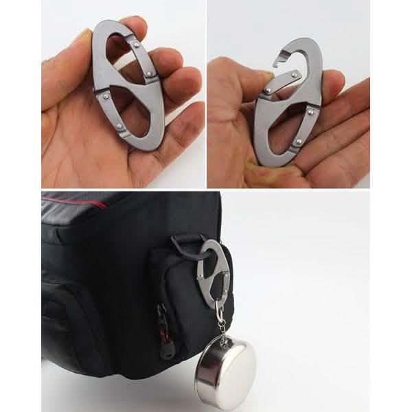 Aluminum Alloy Key Chain Ring Hook Holder Outdoor Calabash Keychain Camping Sports & Outdoors - DailySale