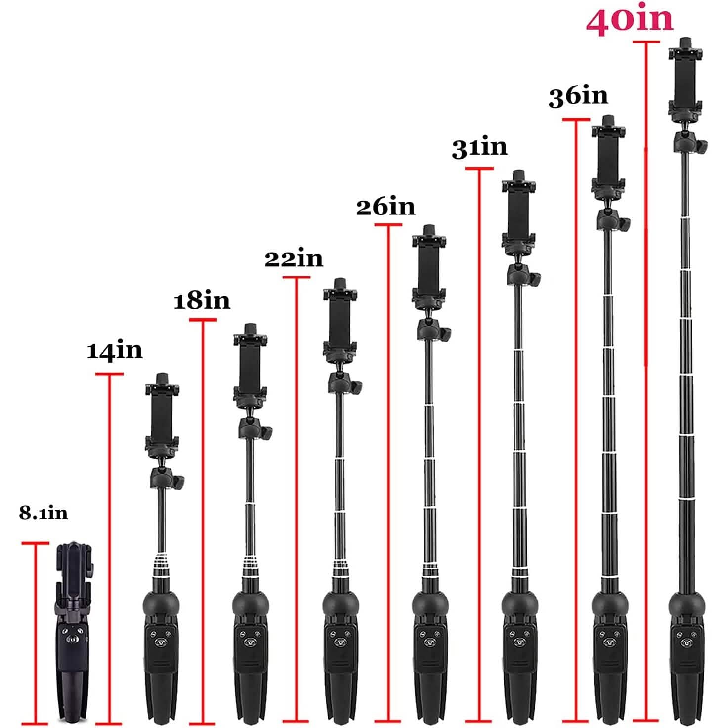 Aluminum Alloy Selfie Stick Phone Tripod Mobile Accessories - DailySale
