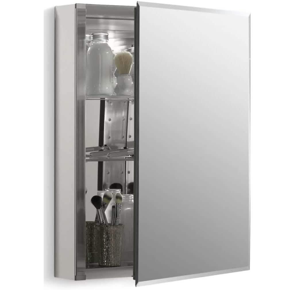 Aluminum Single Medicine Cabinet with Mirror Door Closet & Storage - DailySale