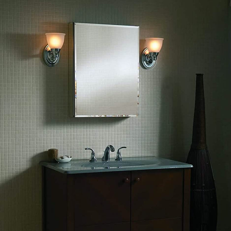 Aluminum Single Medicine Cabinet with Mirror Door Closet & Storage - DailySale