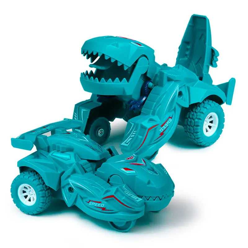 Amazing Transforming Dinosaur Car Deformation Toy Toys & Games Cyan - DailySale