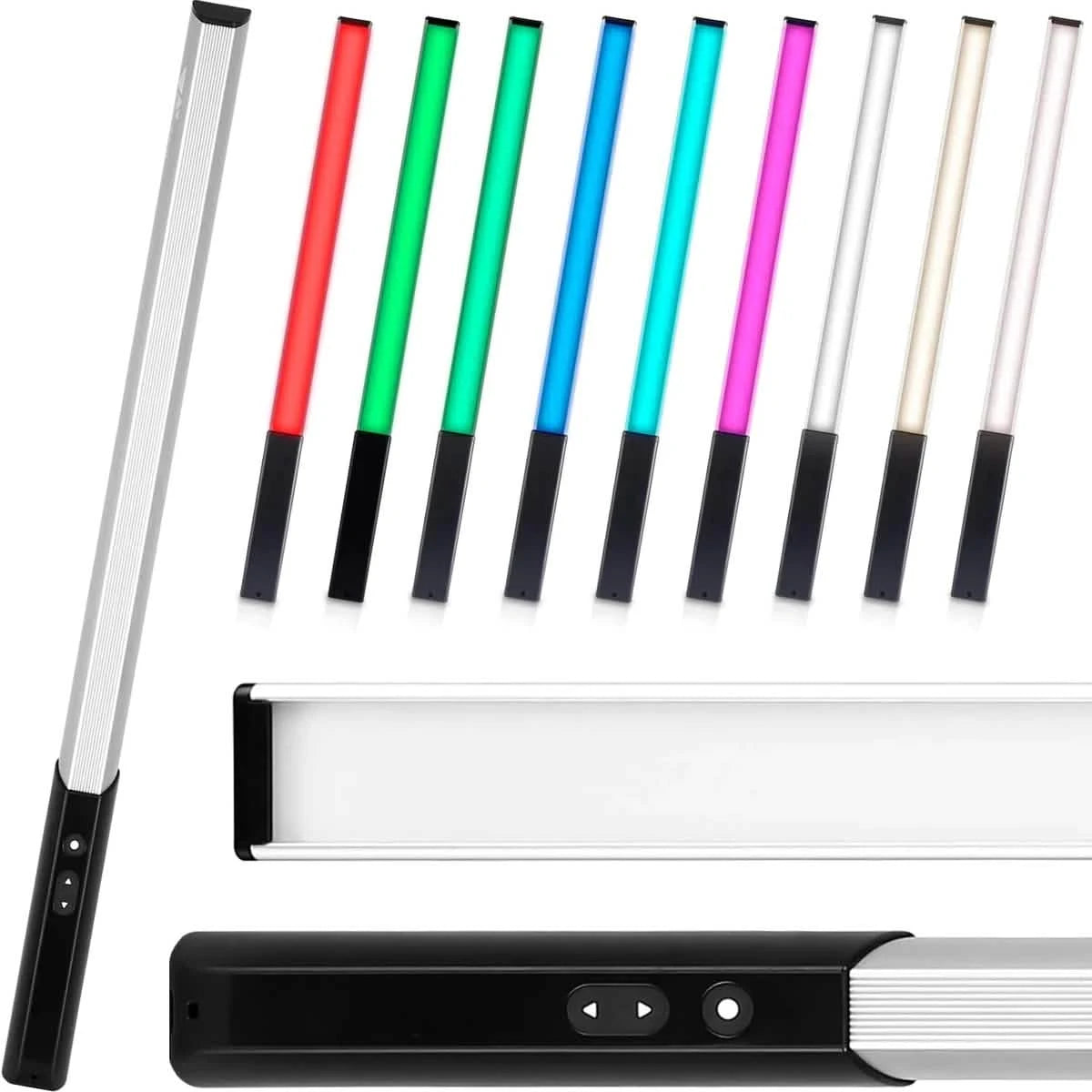 AMZDEAL RGB LED Light Wand, LED Photography Light, 1000 Lumens Adjustable 3000K-6000K, 9 Colors Temperature & 30 Lighting Mode Cameras & Drones - DailySale