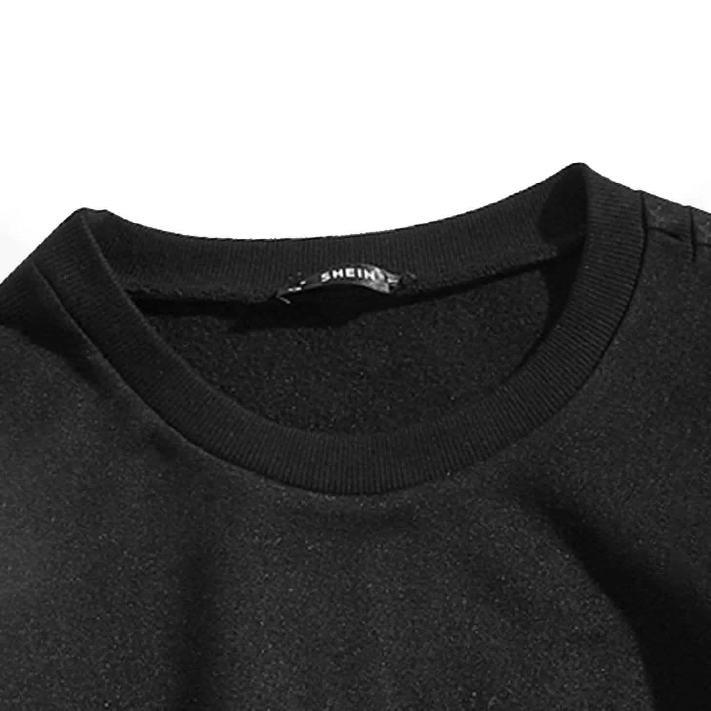 Angel and Letter Graphic Oversized Thermal Sweatshirt Women's Clothing - DailySale