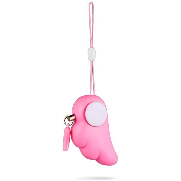 Angel Personal Safety Alarm Keychain Tactical Pink - DailySale