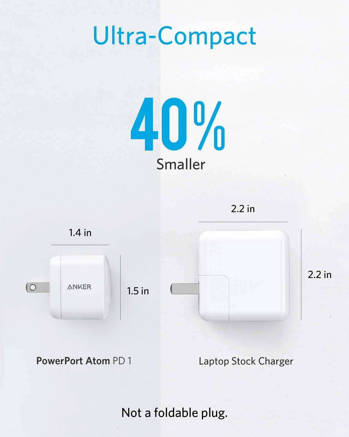 Anker 30W Compact USB-C Wall Charger with Power Delivery, PowerPort Atom (Refurbished) Mobile Accessories - DailySale