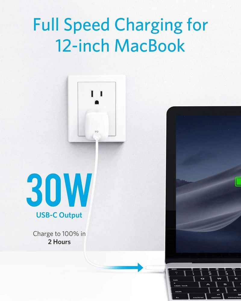 Anker 30W Compact USB-C Wall Charger with Power Delivery, PowerPort Atom (Refurbished) Mobile Accessories - DailySale
