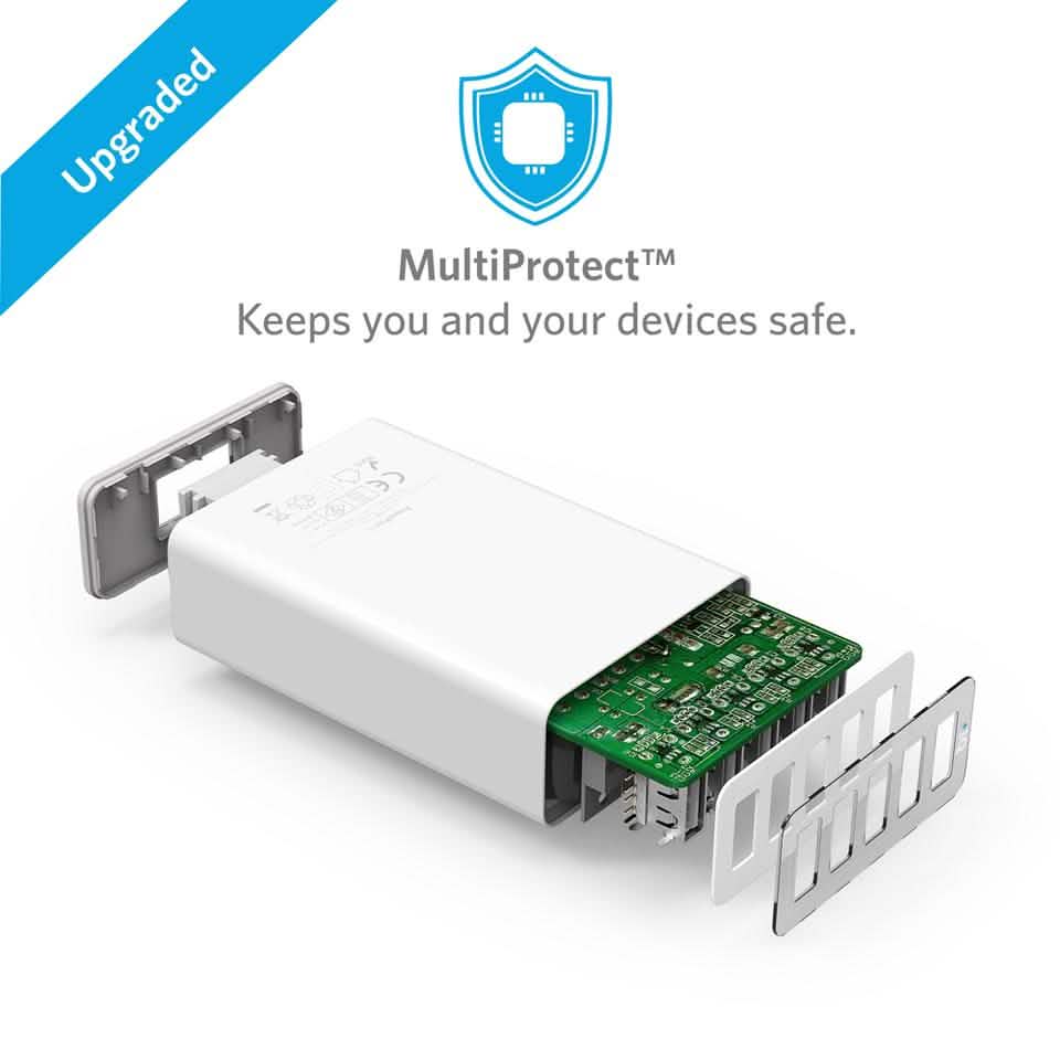 Anker PowerPort 5 40W/8A 5-Port USB Charger for Apple iPhone, iPad, Samsung Galaxy, and more Gadgets & Accessories - DailySale