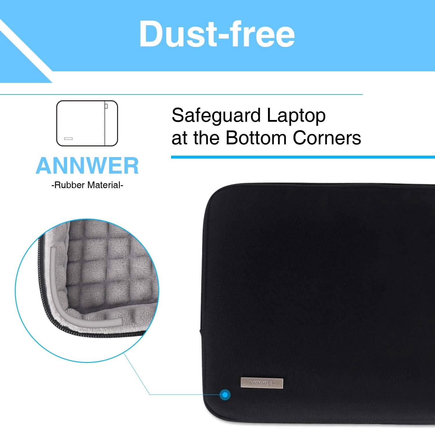 Annwer – 360 Protective Laptop Sleeve 13 Inch, Laptop Case Computer Accessories - DailySale