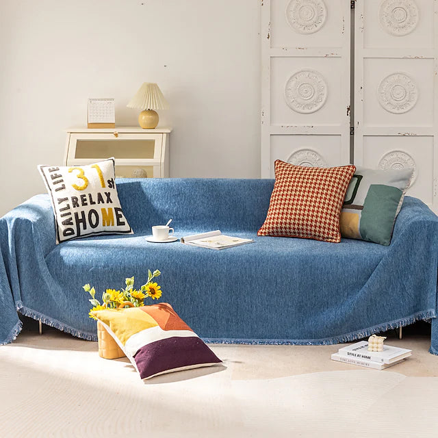 Anti-Scratch Cat Sofa Blanket Furniture & Decor Navy 130cm - DailySale