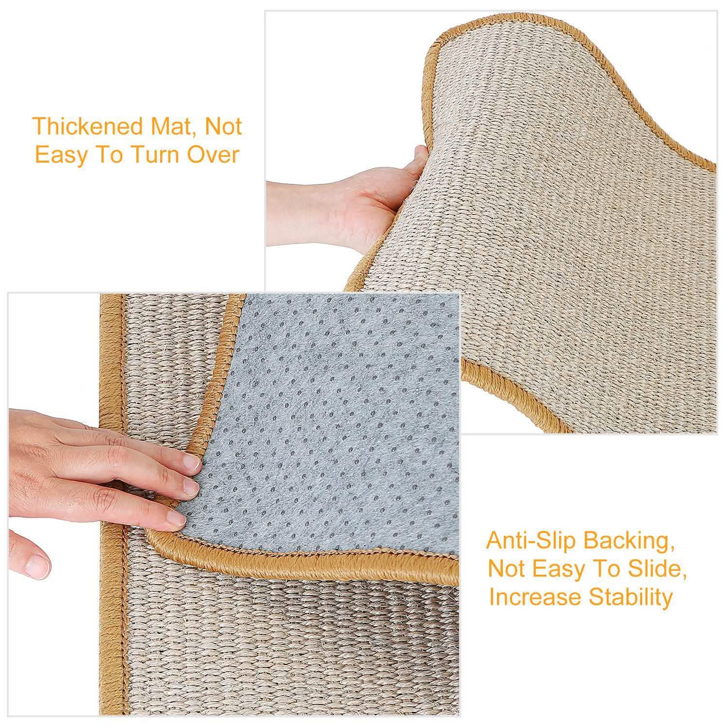 Anti-Slip Mat Horizontal Cat Floor Scratching Pad Rug Pet Supplies - DailySale