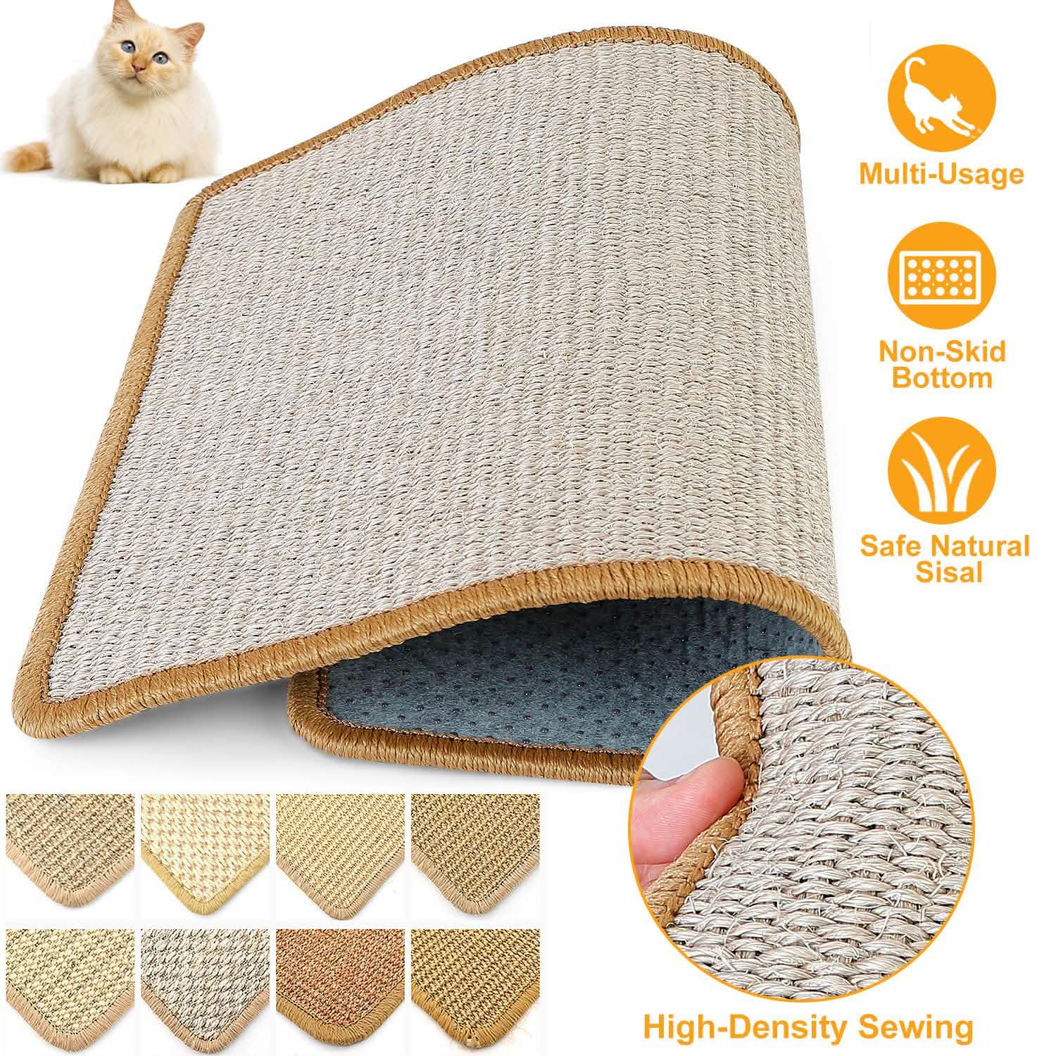 Anti-Slip Mat Horizontal Cat Floor Scratching Pad Rug Pet Supplies - DailySale