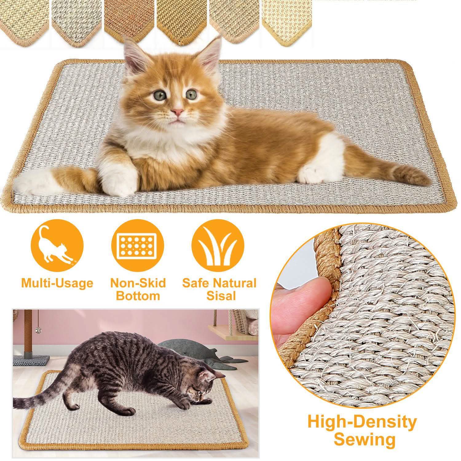 Anti-Slip Mat Horizontal Cat Floor Scratching Pad Rug Pet Supplies - DailySale