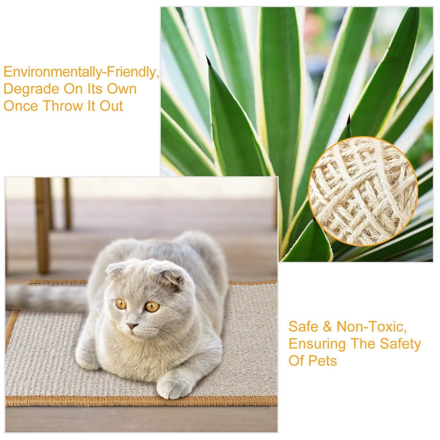 Anti-Slip Mat Horizontal Cat Floor Scratching Pad Rug Pet Supplies - DailySale