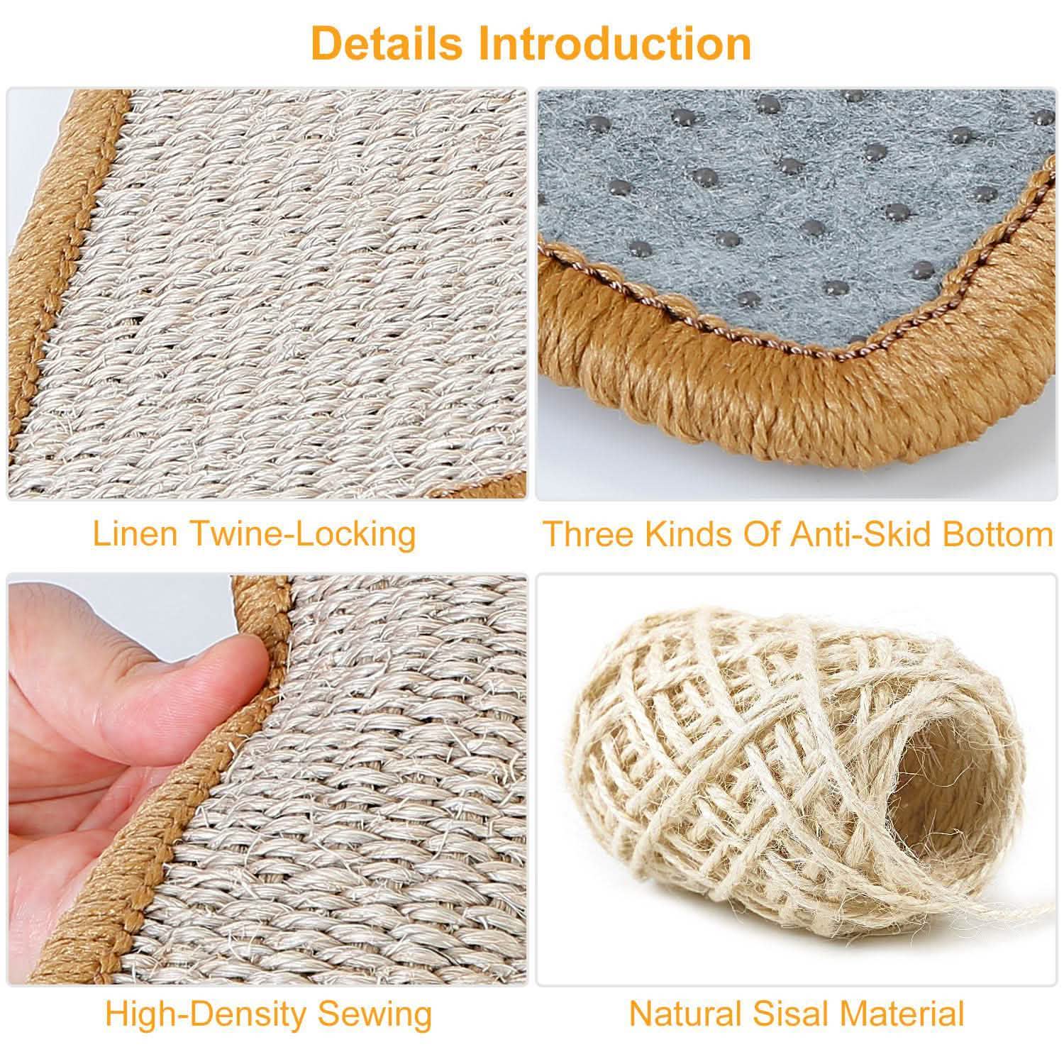 Anti-Slip Mat Horizontal Cat Floor Scratching Pad Rug Pet Supplies - DailySale