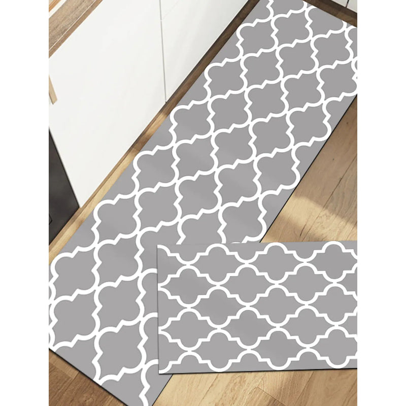 Anti-Slip Waterproof Kitchen Mat Carpet Kitchen Storage Gray Small Set - DailySale