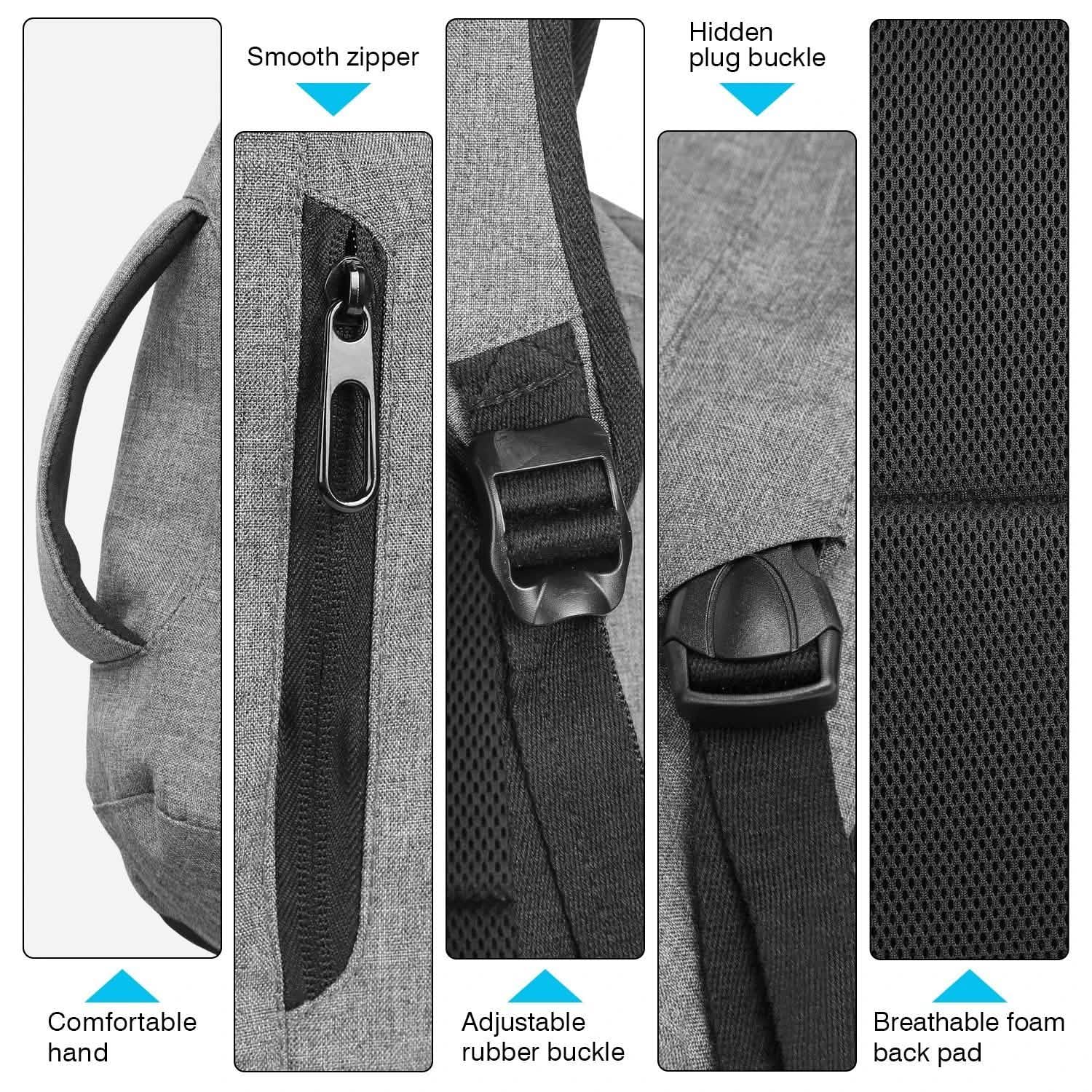 Anti-theft 14Inch Laptop Computer Backpack for Travel Waterproof Business School Bags & Travel - DailySale