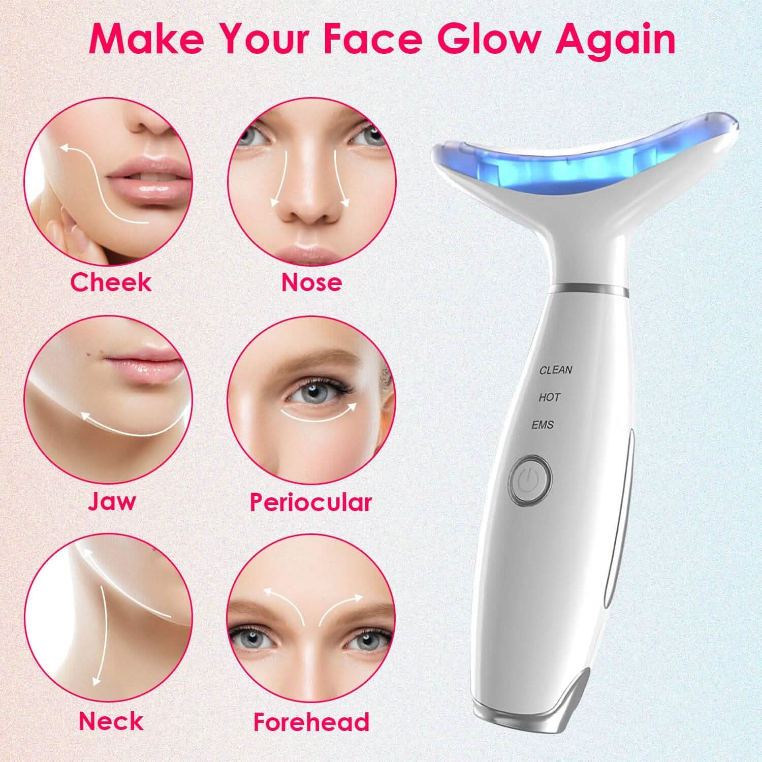 Anti Wrinkles Face Neck Massager Double Chin Reducer Beauty & Personal Care - DailySale
