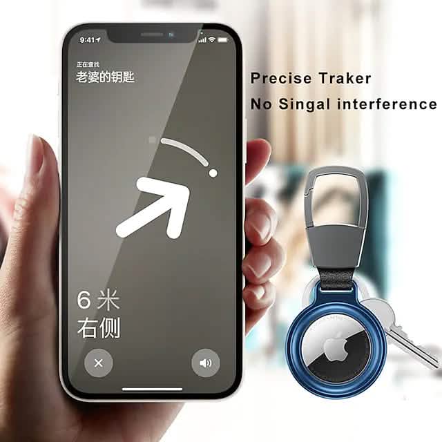Apple Airtag Magnetic Case with Keychain Mobile Accessories - DailySale