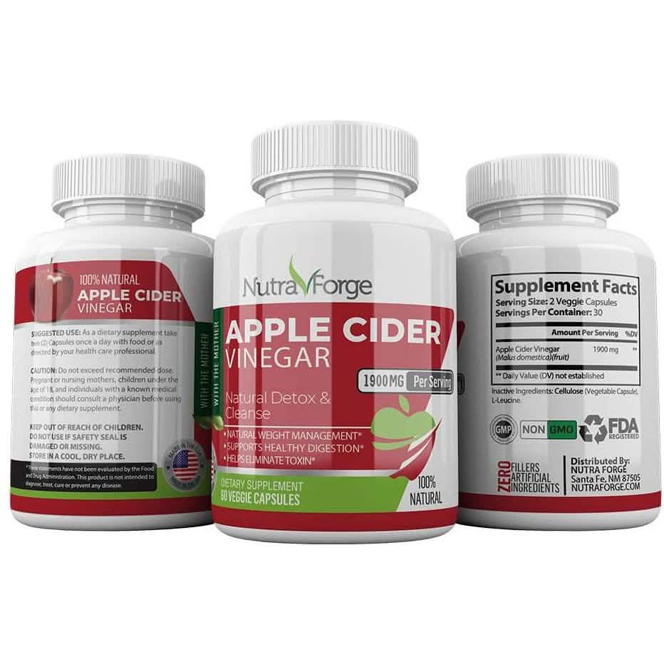 Apple Cider Vinegar Organic Capsules Wellness & Fitness - DailySale