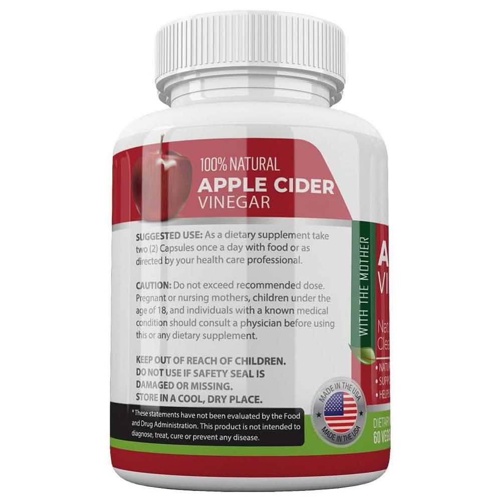 Apple Cider Vinegar Organic Capsules Wellness & Fitness - DailySale