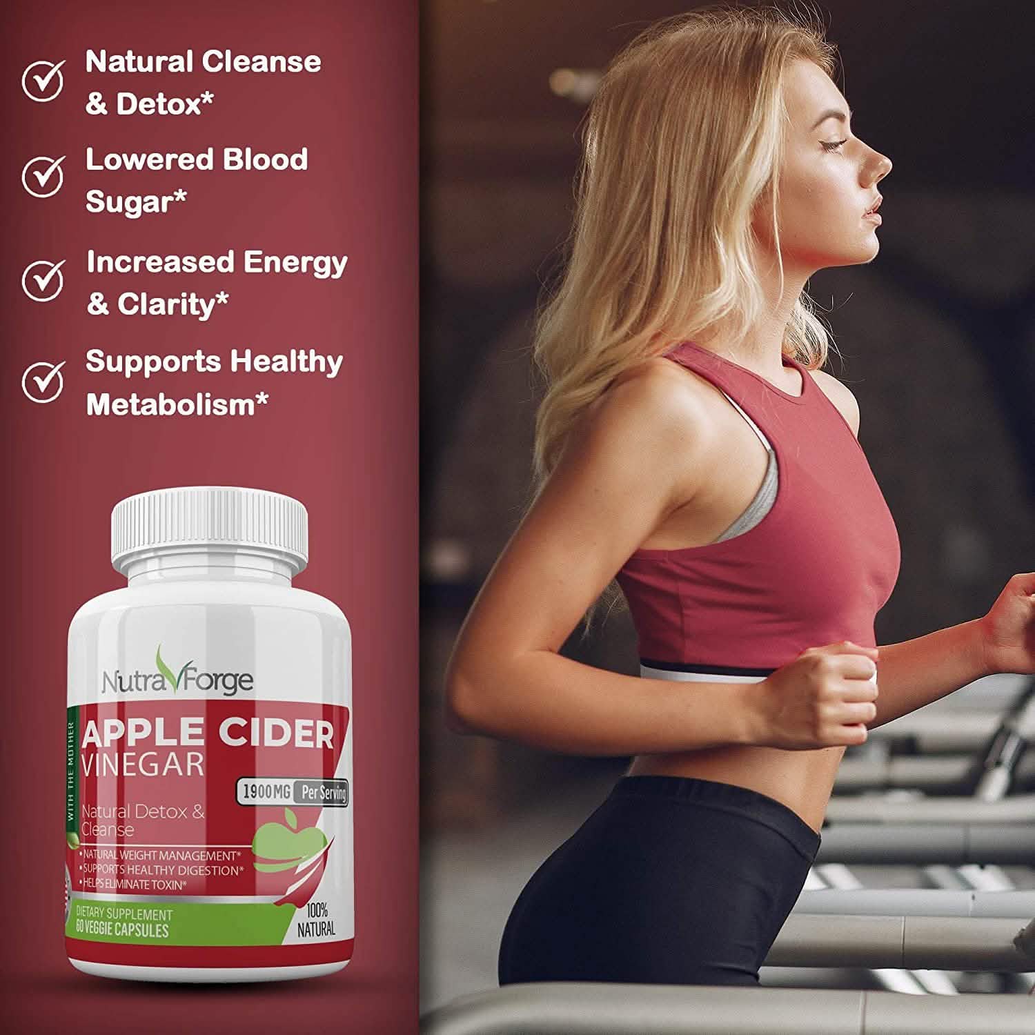 Apple Cider Vinegar Organic Capsules Wellness & Fitness - DailySale