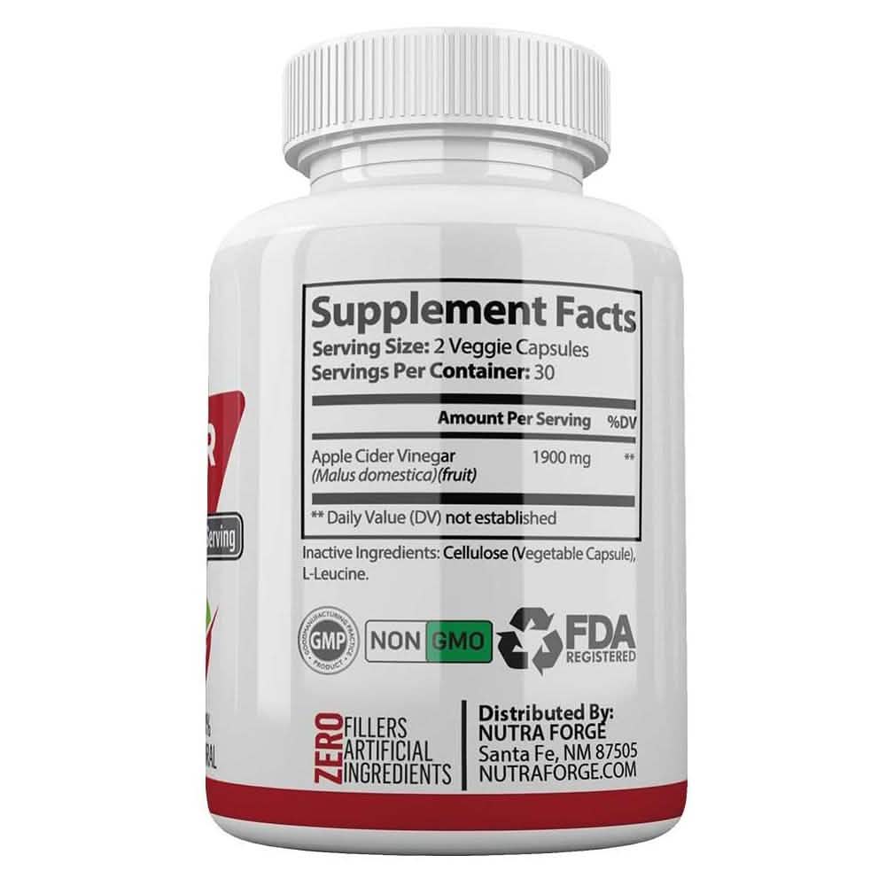 Apple Cider Vinegar Organic Capsules Wellness & Fitness - DailySale