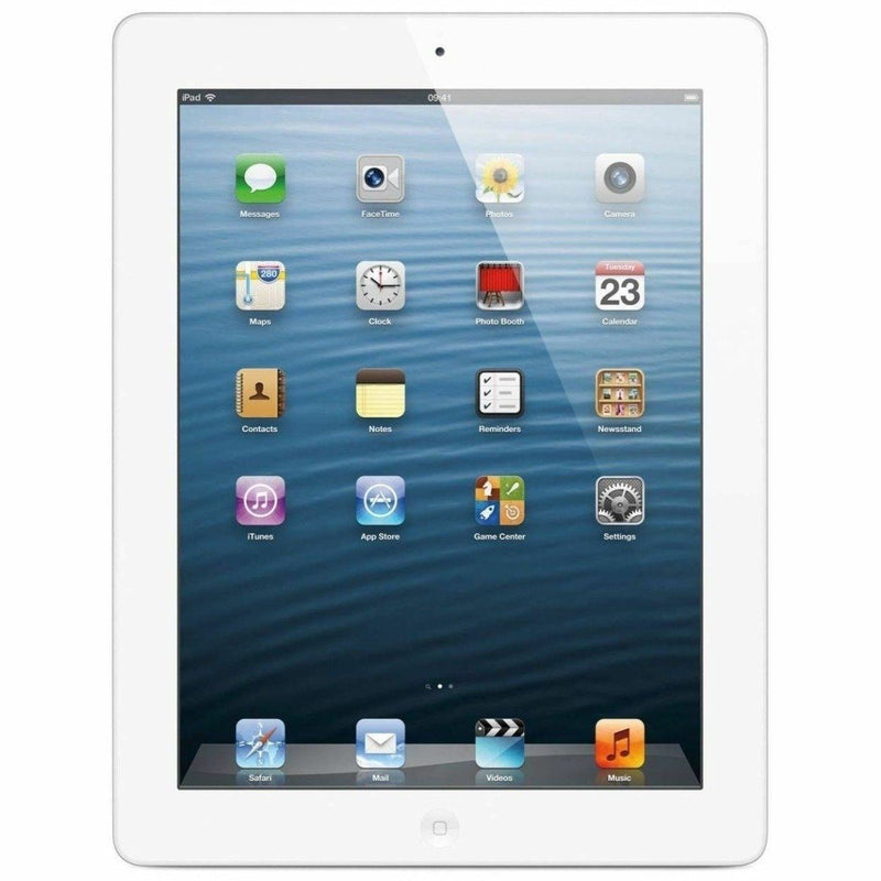 Front view of white Apple iPad 4 with Retina Display, avaiable at Dailysale