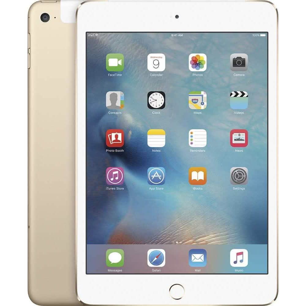 Apple iPad Mini 4 WiFi + Cellular 4G LTE - Fully Unlocked Tablets 16GB Gold - DailySale