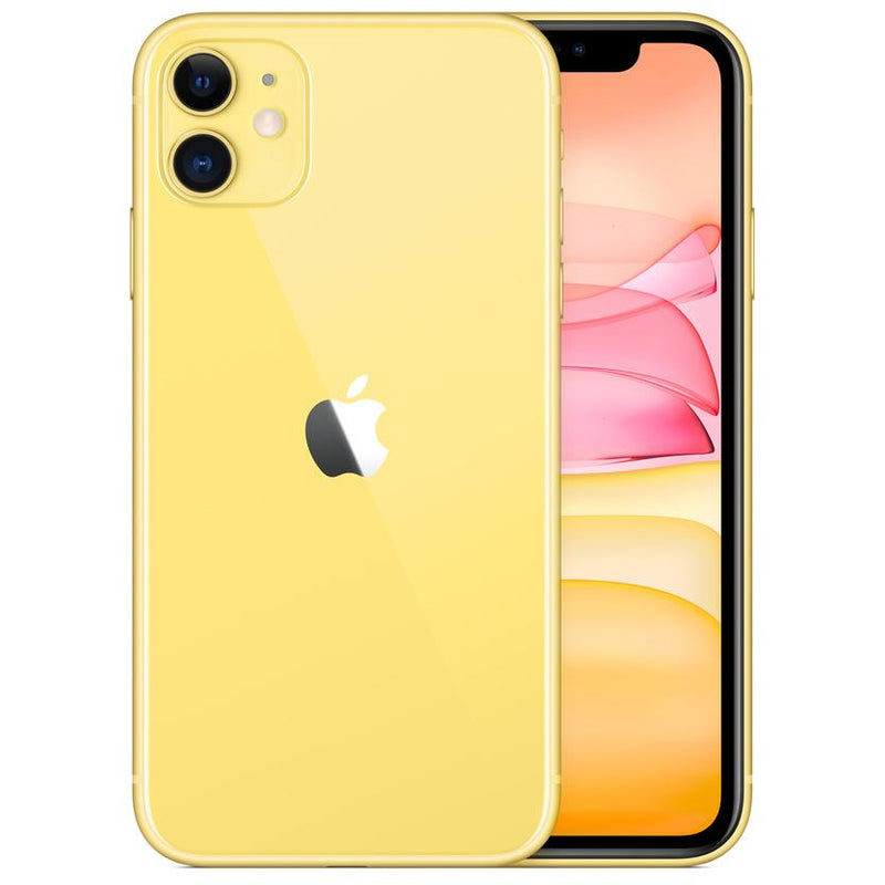 Front and back of yellow Apple iPhone 11 - Fully Unlocked (Refurbished), available at Dailysale