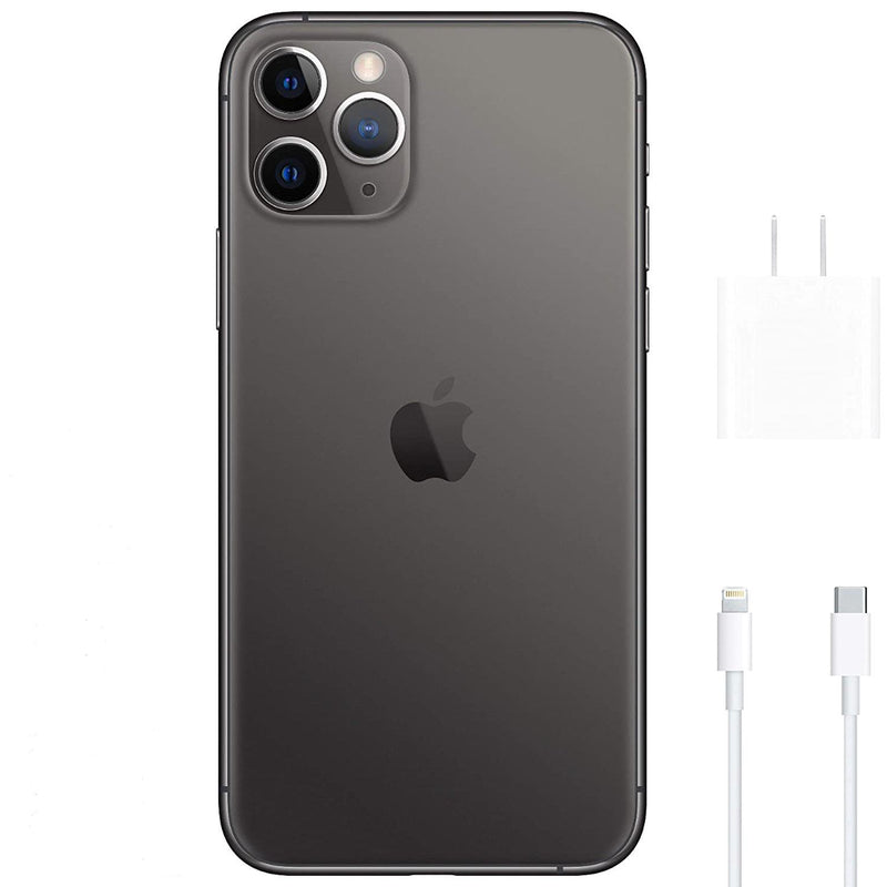 back view of Apple iPhone 11 Pro - Fully Unlocked with accessories 
