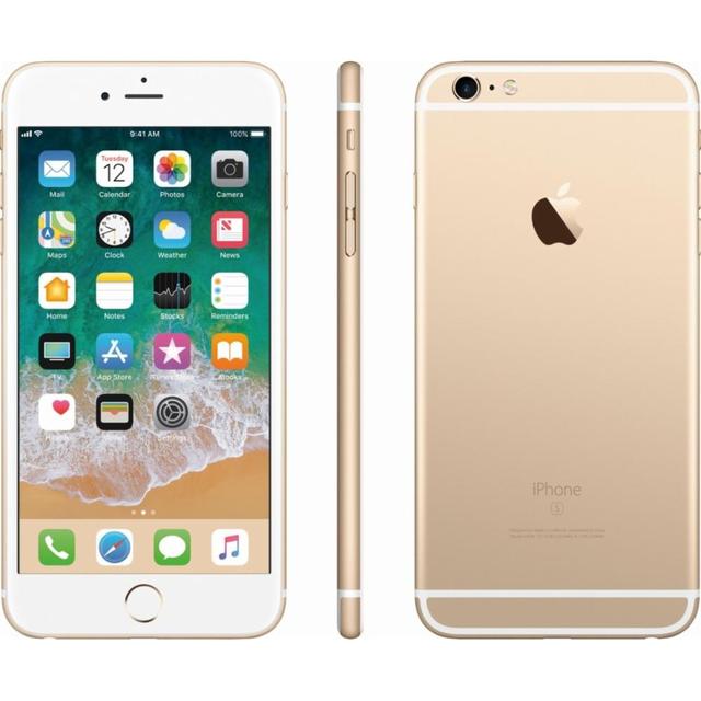 Front, side, and back or an Apple iPhone 6S Fully Unlocked in gold, available at Dailysale