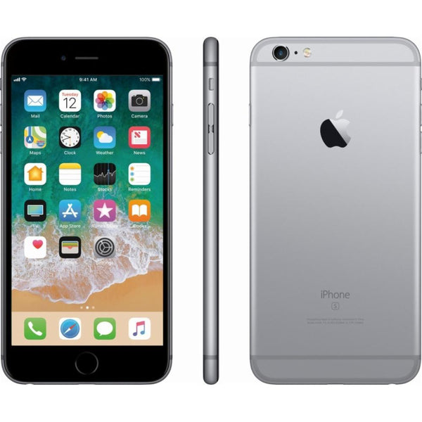 Front, side, and back or an Apple iPhone 6S Fully Unlocked in gray, available at Dailysale
