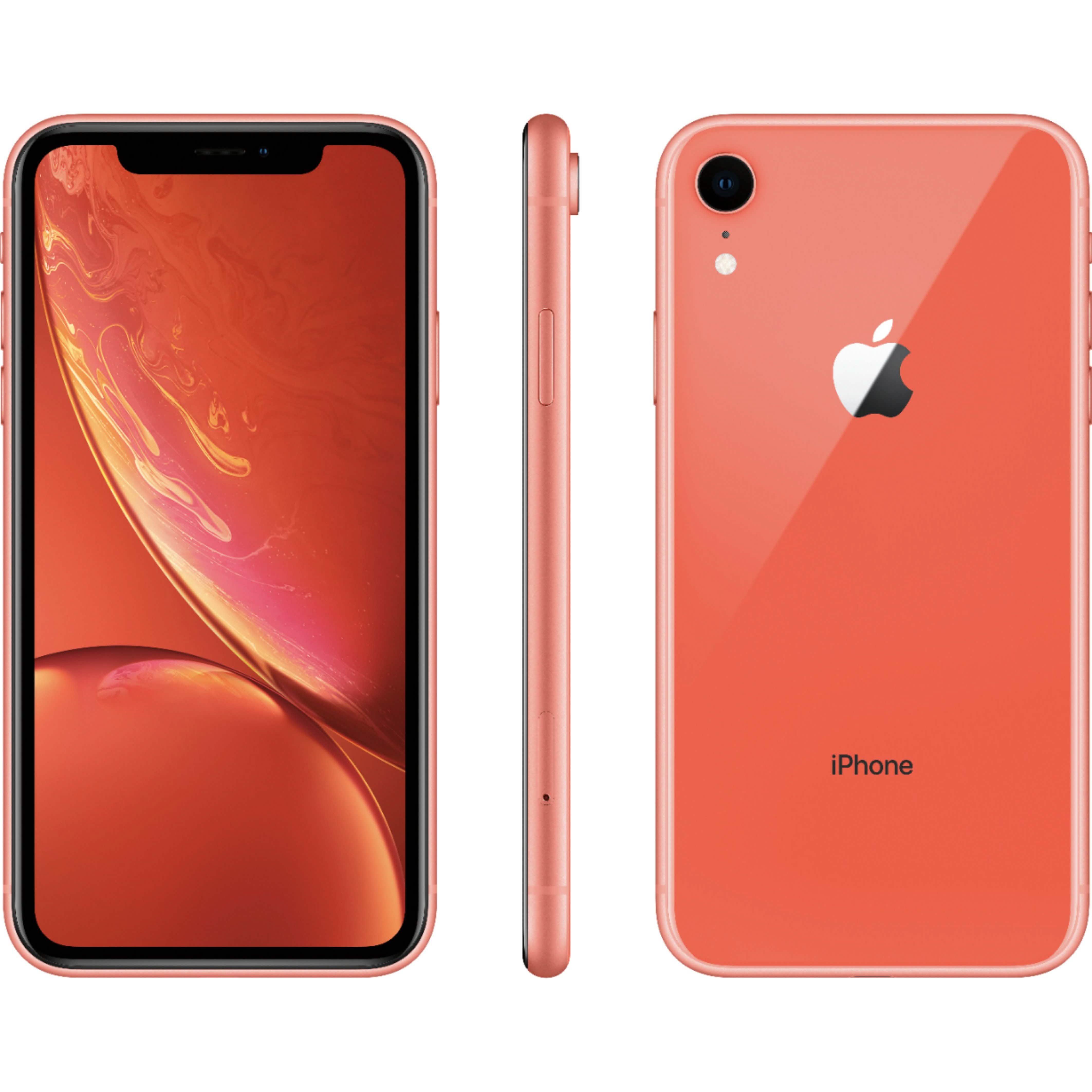 Apple iPhone XR 64GB Factory Unlocked Cell Phones Coral - DailySale