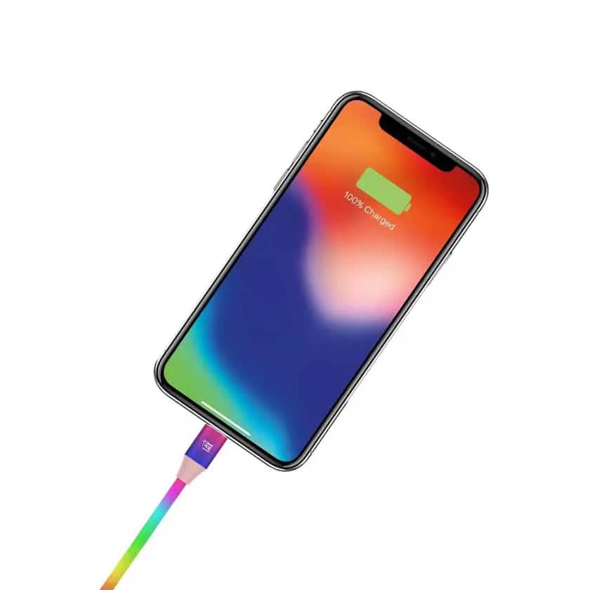 Apple MFi Certified Colorful Rainbow Lightning Cables for iPhone and iPad Mobile Accessories - DailySale