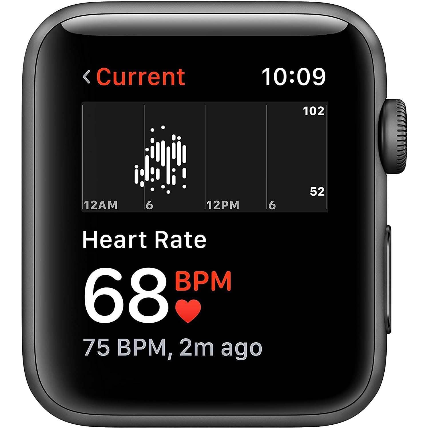 Apple Watch Series 3 GPS 42mm Space Gray Aluminum Case with Black Sport Band Smart Watches - DailySale