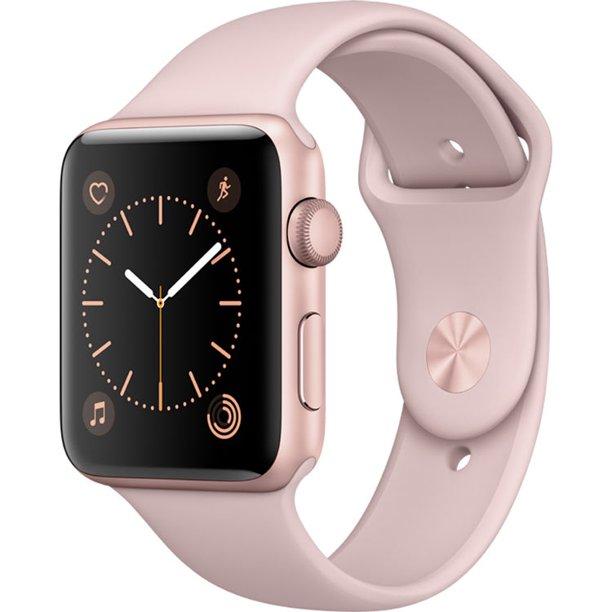 3/4 Front view of Apple Watch Series 3 GPS (Refurbished) in pink, available at Dailysale