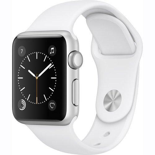 3/4 Front view of Apple Watch Series 3 GPS (Refurbished) in white, available at Dailysale