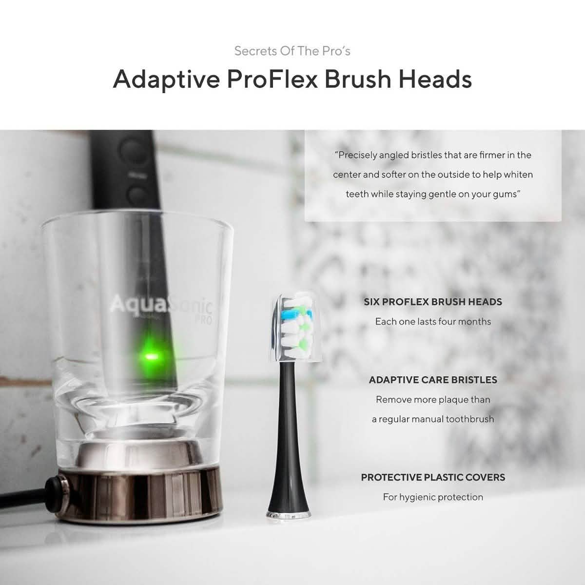 AquaSonic Black Series Pro Ultra Whitening 40,000 VPM Rechargeable Electric Toothbrush Beauty & Personal Care - DailySale
