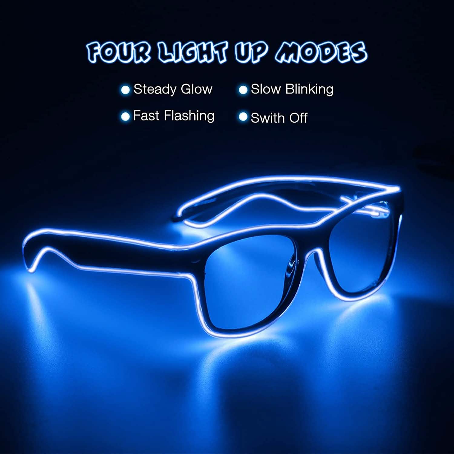 Aquat Light up EL Wire Neon Rave Glasses Men's Shoes & Accessories - DailySale